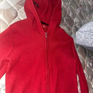 cropped long sleeve zip up sweater !